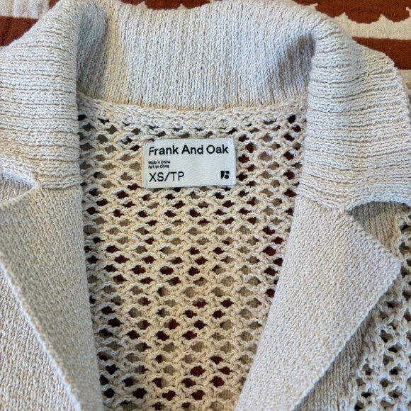 Frank and Oak Crochet Camp Collar Knit Shirt - Picture 4 of 5